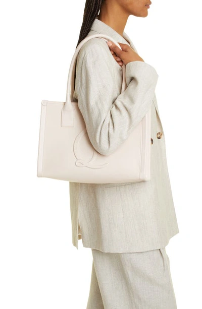 Shop Christian Louboutin Small By My Side Tote In Leche/ Leche/ Leche