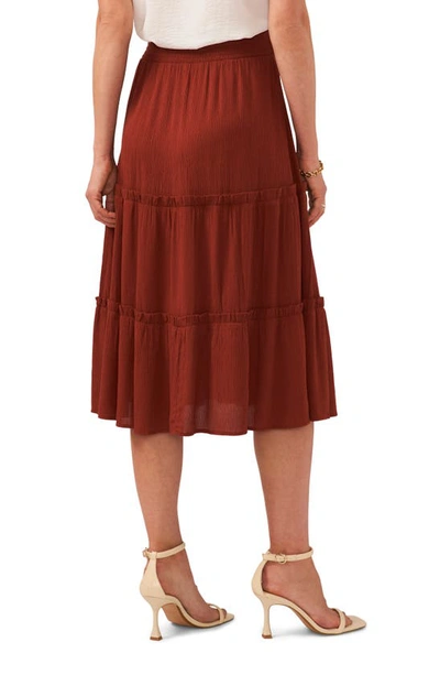 Shop Vince Camuto Tiered Maxi Skirt In Tobacco