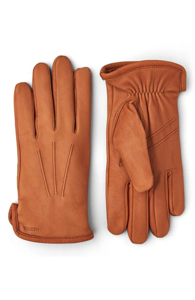 Shop Hestra Andrew Leather Gloves In Cork