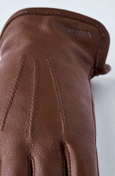 Shop Hestra Andrew Leather Gloves In Chocolate