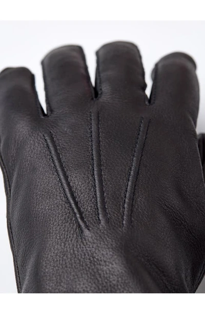 Shop Hestra Andrew Leather Gloves In Black