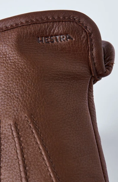 Shop Hestra Andrew Leather Gloves In Chocolate