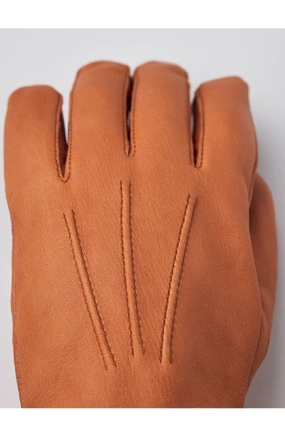 Shop Hestra Andrew Leather Gloves In Cork