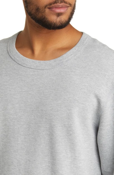 Shop Reigning Champ Lightweight Waffle Long Sleeve T-shirt In Heather Grey