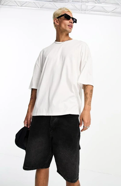 Shop Asos Design Oversize Graphic T-shirt In White