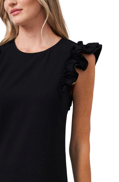 Shop Cece Flutter Sleeve Shift Dress In Rich Black