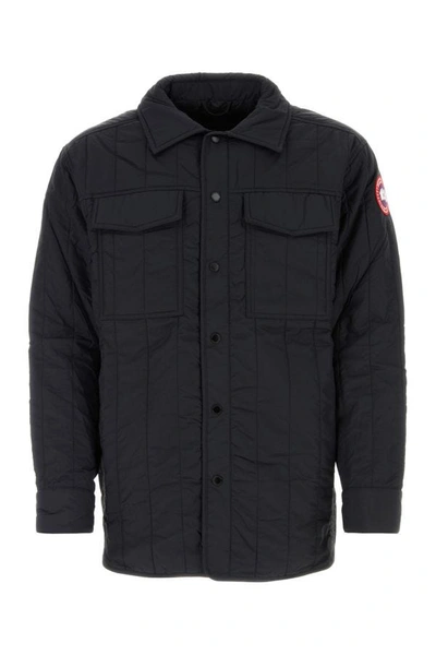Shop Canada Goose Man Black Nylon Carlyle Padded Jacket
