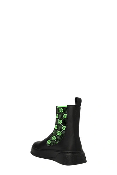 Shop Gucci Men 'gg' Ankle Boots In Black