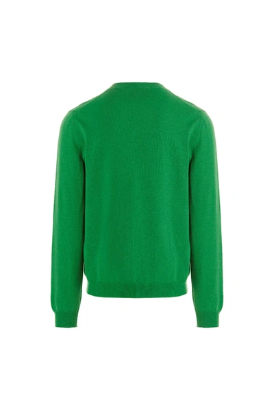Shop Gucci Men Logo Embroidery Sweater In Green