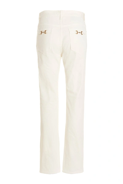 Shop Gucci Men Morsetto Jeans In White