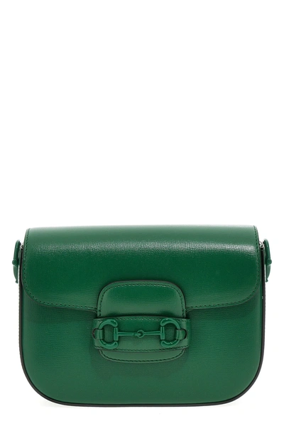 Shop Gucci Women ' Horsebit 1955' Small Shoulder Bag In Green