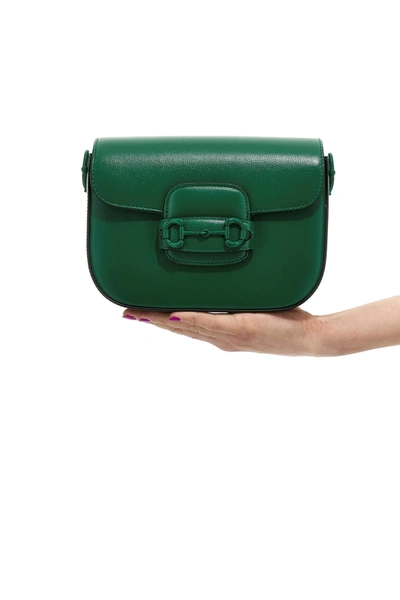 Shop Gucci Women ' Horsebit 1955' Small Shoulder Bag In Green