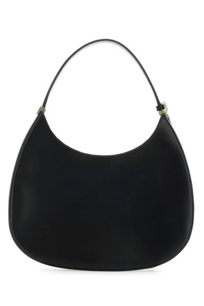 Shop Magda Butrym Woman Black Leather Vesna Large Shoulder Bag