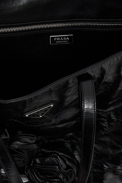 Shop Prada Women Shopping 'nappa Antique' In Black