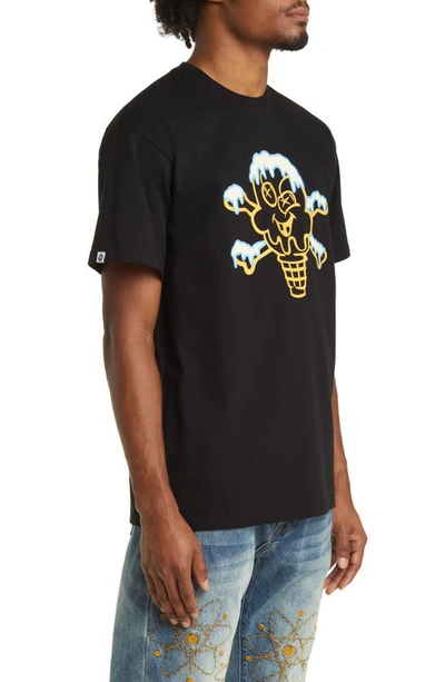 Shop Icecream Iceberg Cotton Graphic T-shirt In Black