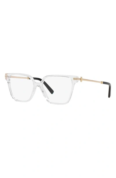 Tiffany & Co 54mm Square Optical Glasses In Crystal