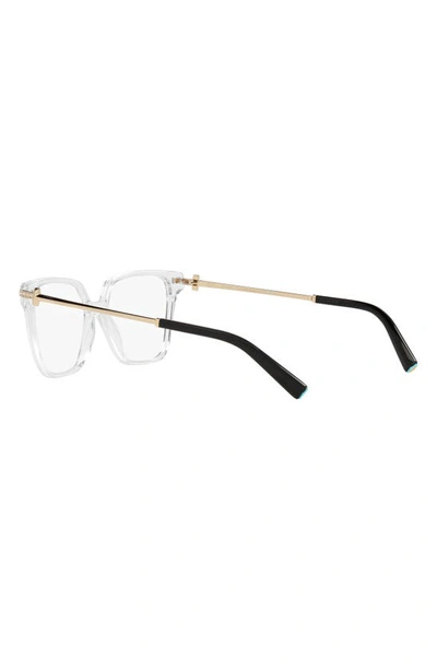 Shop Tiffany & Co 54mm Square Optical Glasses In Crystal