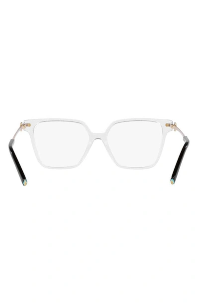 Shop Tiffany & Co 54mm Square Optical Glasses In Crystal