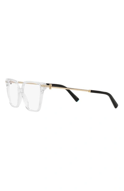 Shop Tiffany & Co 54mm Square Optical Glasses In Crystal