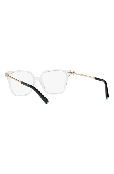 Shop Tiffany & Co 54mm Square Optical Glasses In Crystal