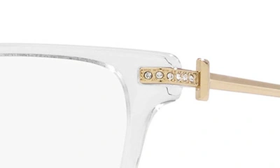 Shop Tiffany & Co 54mm Square Optical Glasses In Crystal