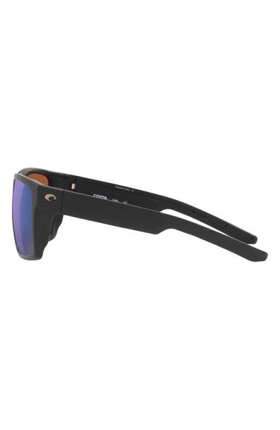 Costa Del Mar Pargo 60mm Mirrored Polarized Square Sunglasses In Green Mirror