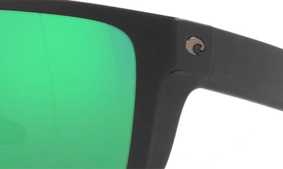 Shop Costa Del Mar Pargo 60mm Mirrored Polarized Square Sunglasses In Green Mirror