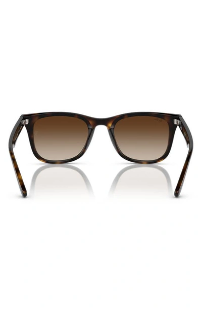 Ray Ban 65mm Gradient Oversize Square Sunglasses In Havana