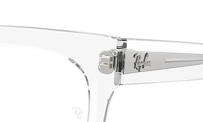 Shop Ray Ban Phil 54mm Square Optical Glasses In Transparent