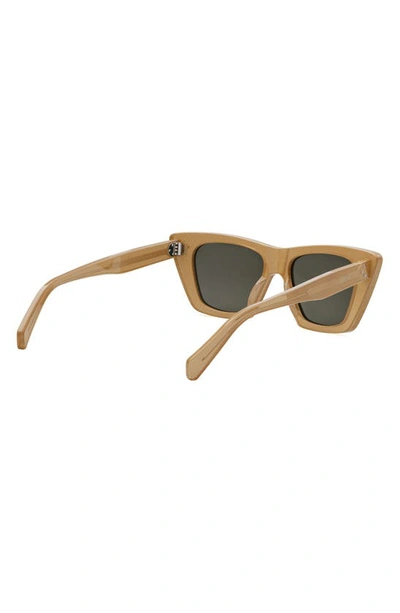 Shop Celine 54mm Cat Eye Sunglasses In Beige/ Other / Smoke