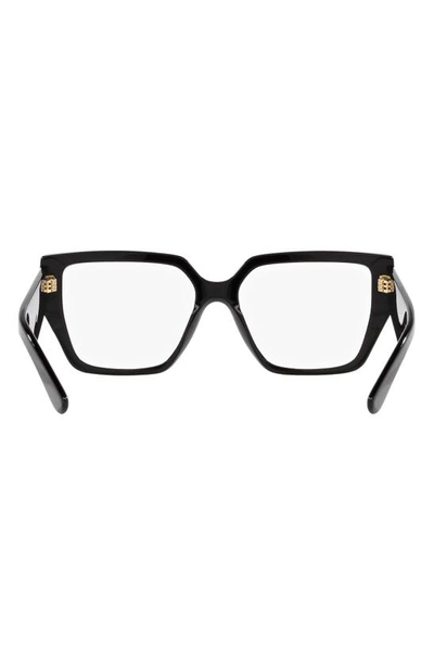 Dolce & Gabbana Logo-plaque Square-frame Glasses In Black