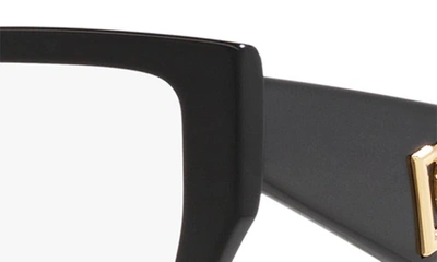 Dolce & Gabbana Logo-plaque Square-frame Glasses In Black