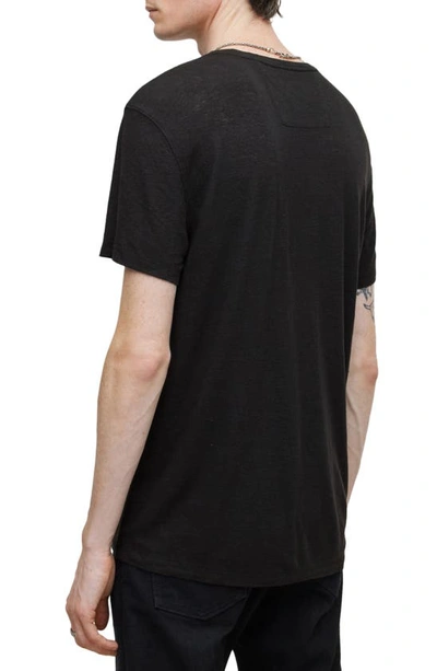 Shop John Varvatos Cheetah Skull Applique Linen & Modal T-shirt In Black