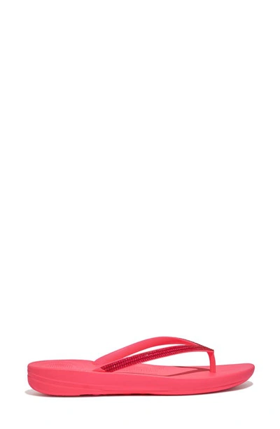 Fitflop Iqushion Sparkle Flip-flops In Pop Pink