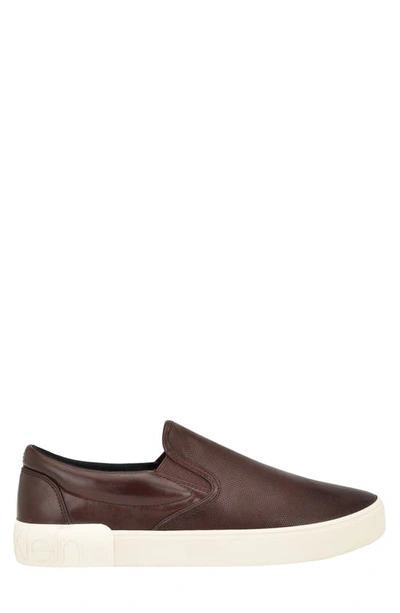 Shop Calvin Klein Rydor Slip-on Sneaker In Medium Brown