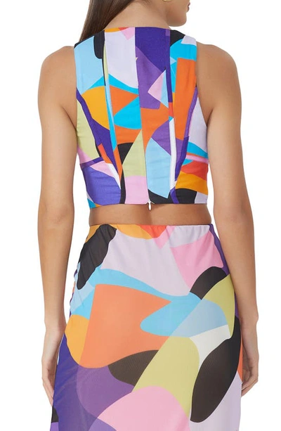 Shop Afrm Delilah Corset Top In Abstract Color Block