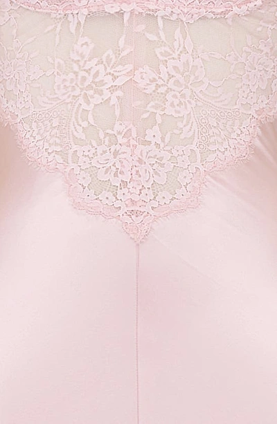 House Of Cb Womens Soft Peach Rafaela Lace-panel Stretch-silk Midi Dress In Soft Peach