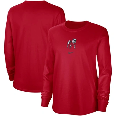 Shop Nike Red Georgia Bulldogs Vintage Long Sleeve T-shirt