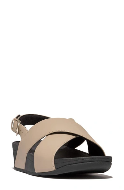 Shop Fitflop Lulu Crisscross Sandal In Latte Beige