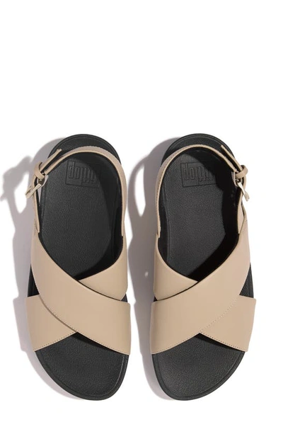 Shop Fitflop Lulu Crisscross Sandal In Latte Beige