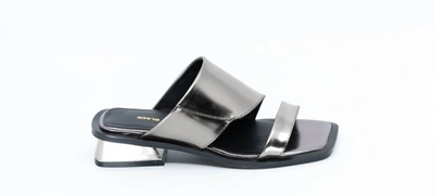 Shop All Black Angle Mule In Pewter In Grey