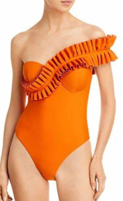 Shop Andrea Iyamah Nisi Convertible One Piece Swimsuit In Orange