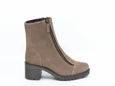 Shop Bos. & Co. Ingle Heel Boots In Taupe Suede In Brown