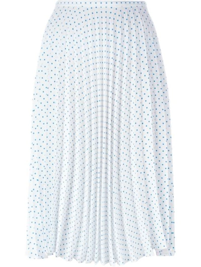 Jw Anderson Women's Polka Dot Pleated Skirt In Blue And White