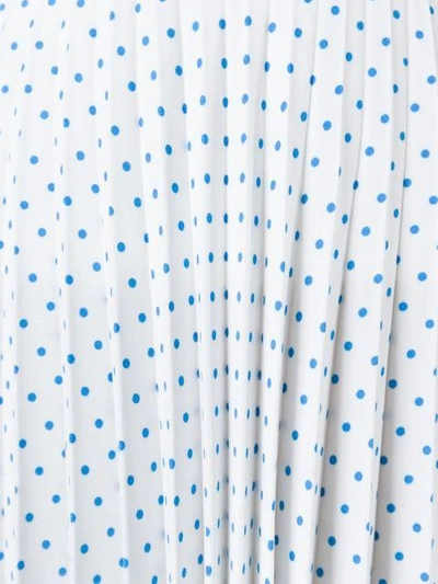 Shop Jw Anderson Polka Dot Pleated Skirt In White