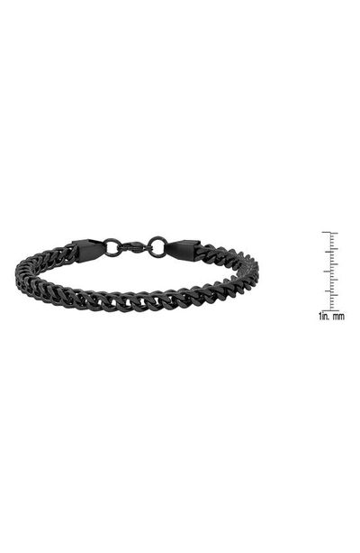 Shop Hmy Jewelry Black Plated Stainless Steel Curb Chain Bracelet