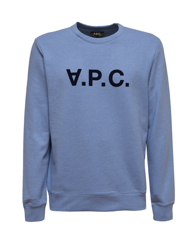 Shop Apc A.p.c. Sweatshirt In Blue