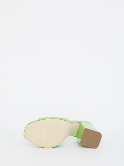 Paris Texas Women's Raffia & Canvas Anja Slip Ons Sandal In Green