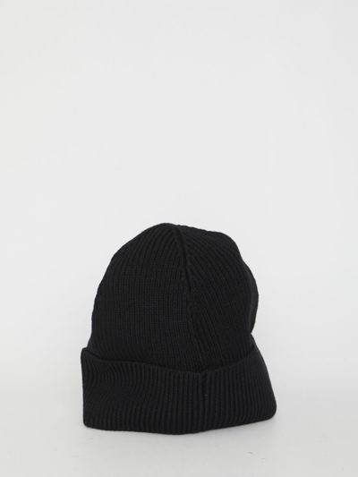 Shop Palm Angels Beanie With Logo In Black