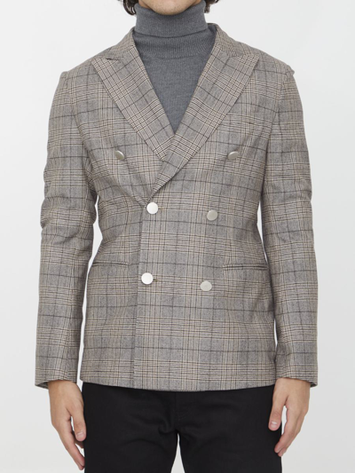 Shop Tonello Beige Wool Jacket